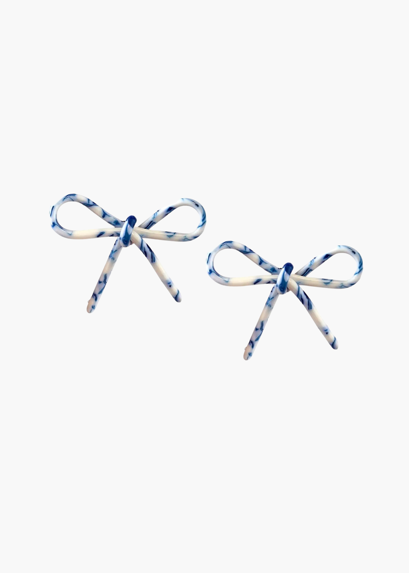 Bow Studs in Blue and White