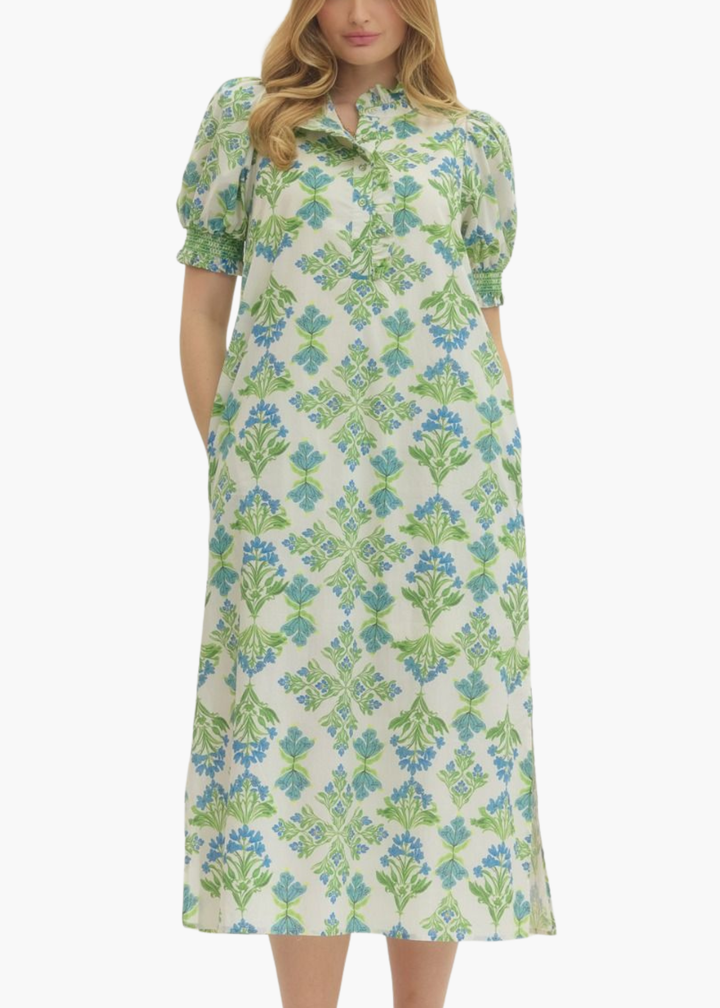 Sacha Midi Dress in Cream