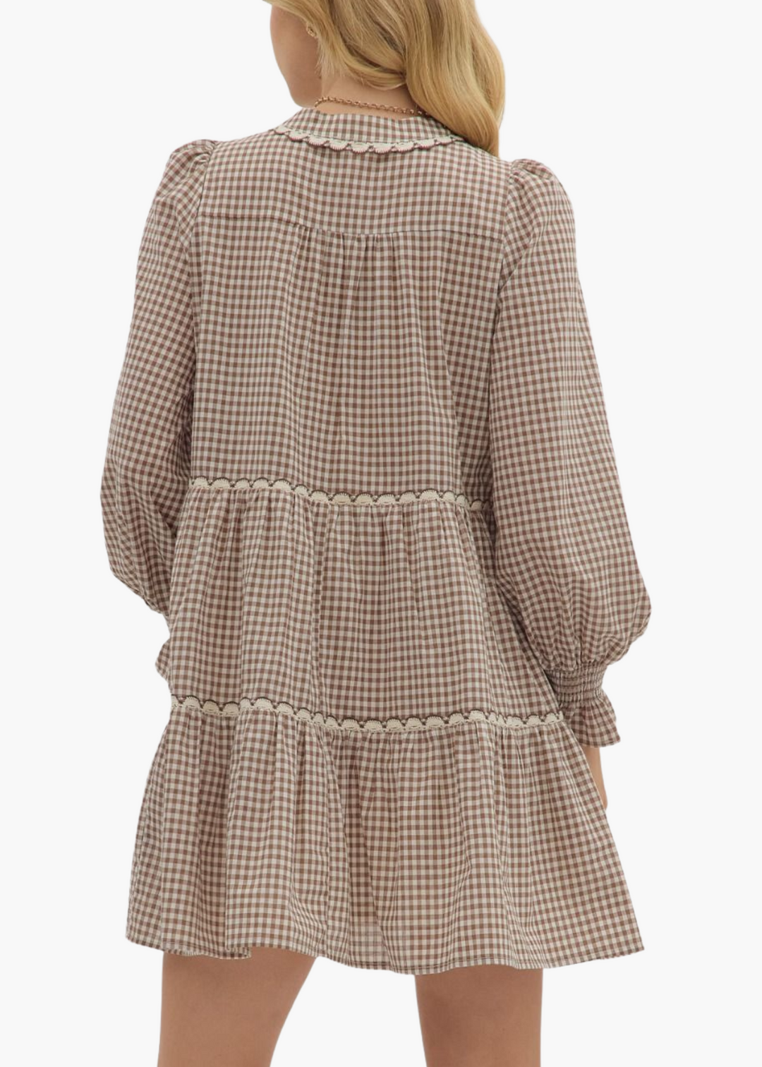 Harriet Mini Dress in Brown