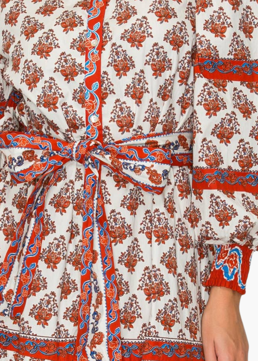 Azure Midi Dress in Brick