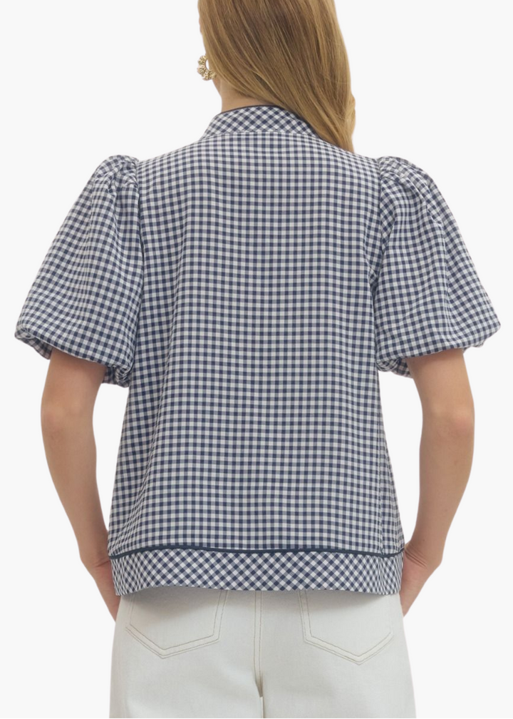 Summer Kaftan Top in Navy