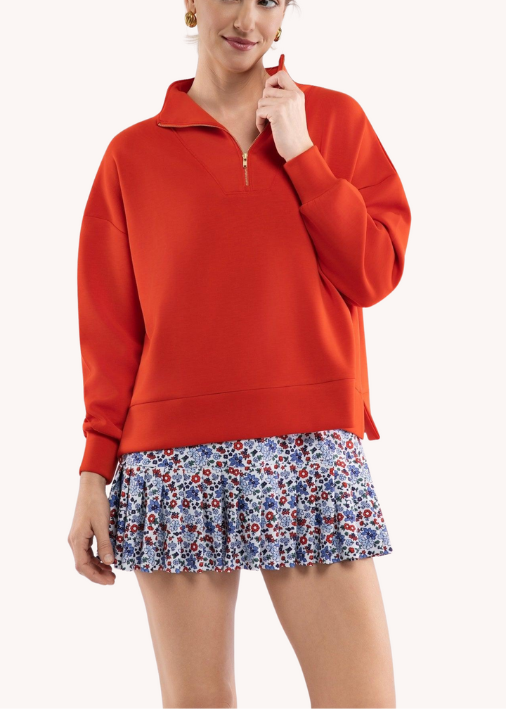 Morgan Quarter Zip in Tomato