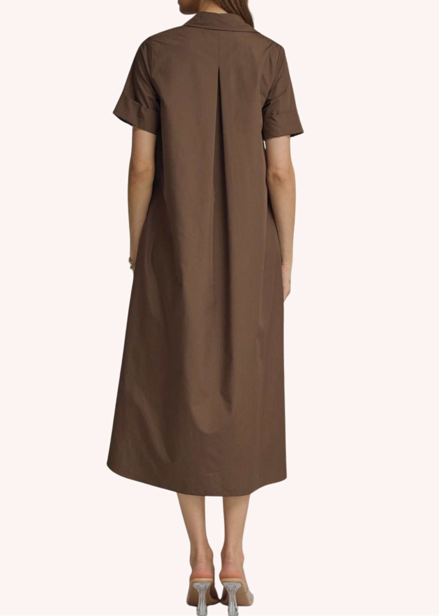 Sloane Midi Dress in Brown