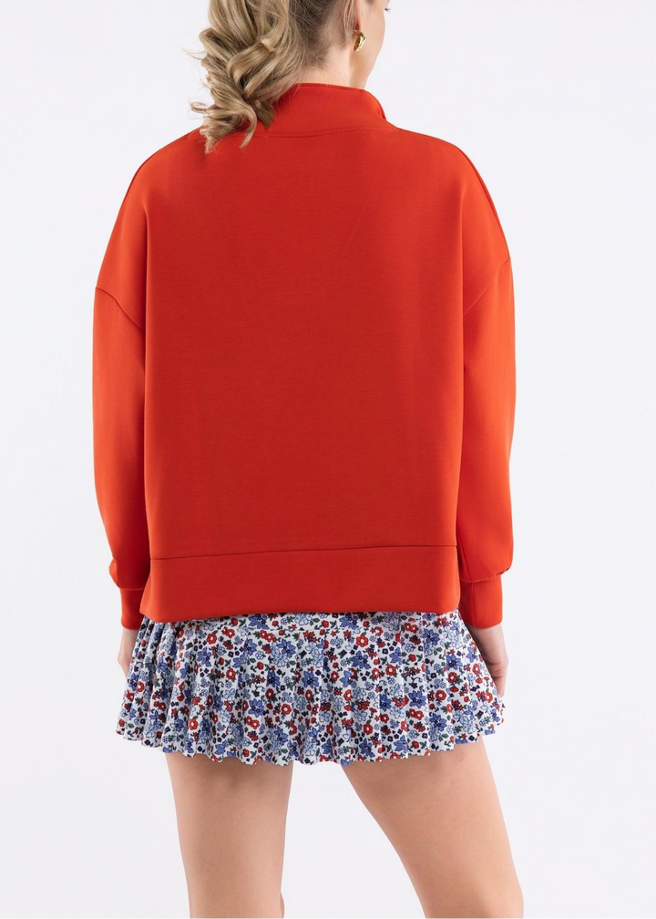 Morgan Quarter Zip in Tomato