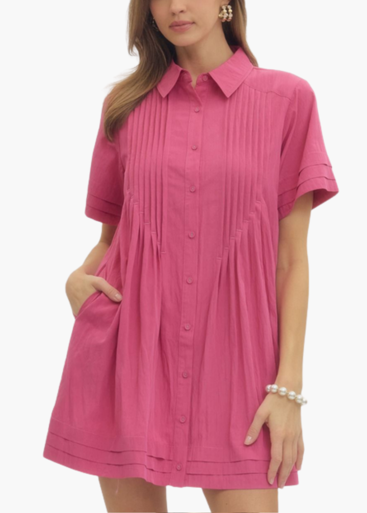 Eleanor Mini Dress in Pink