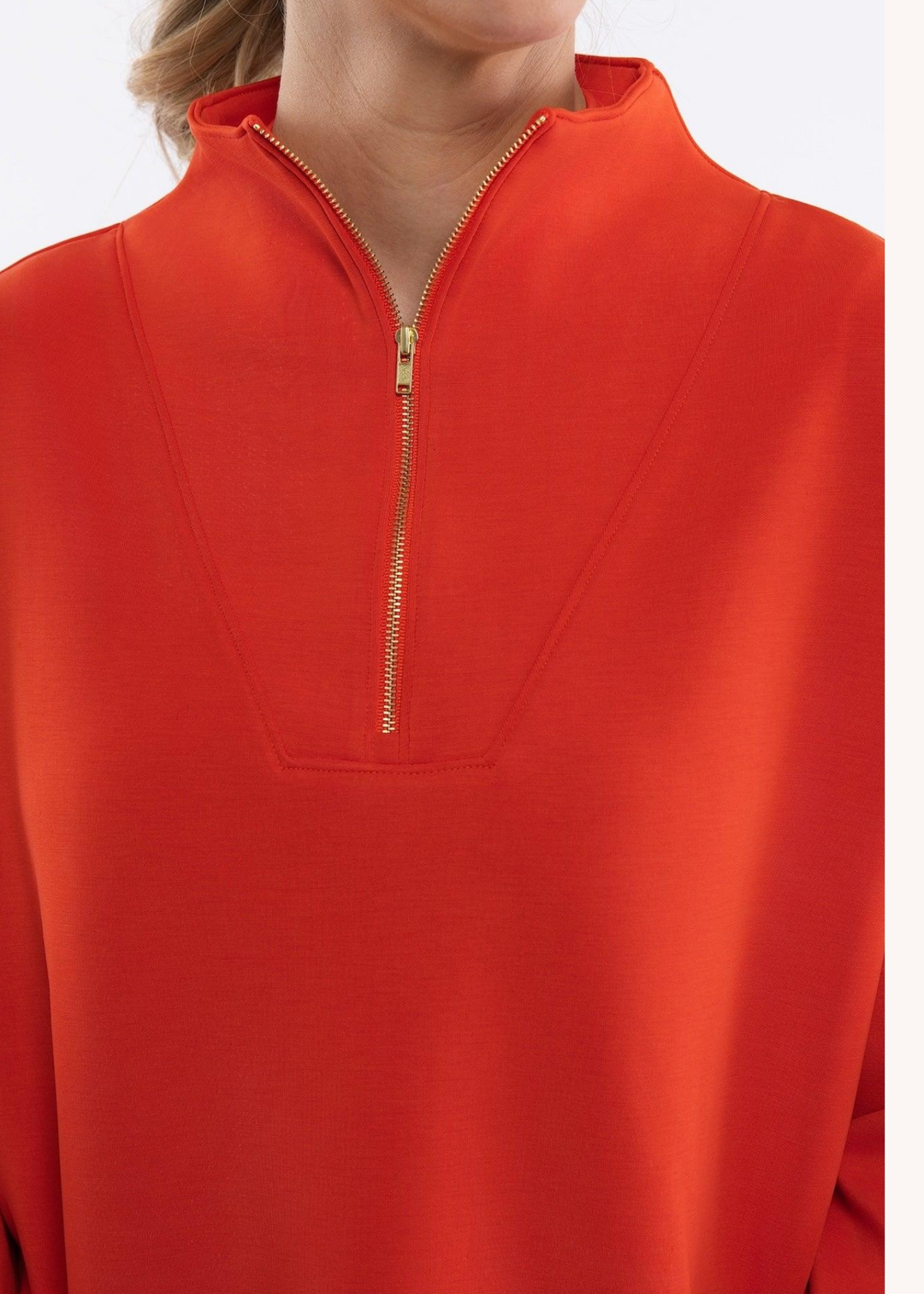 Morgan Quarter Zip in Tomato