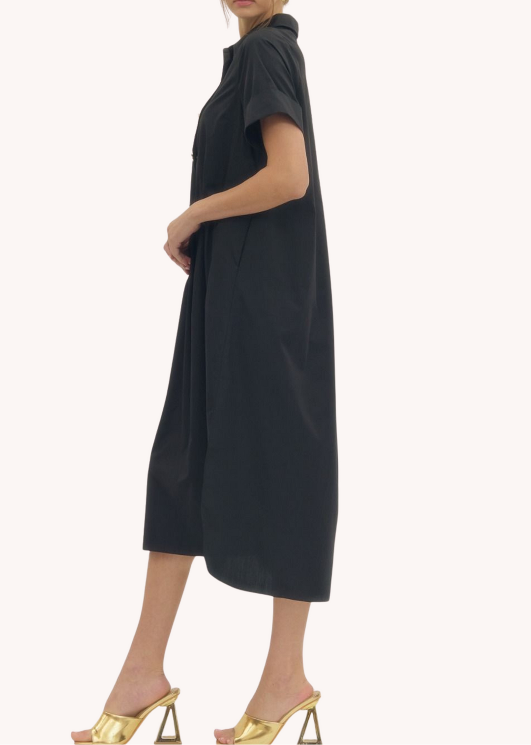 Sloane Midi Dress in Black