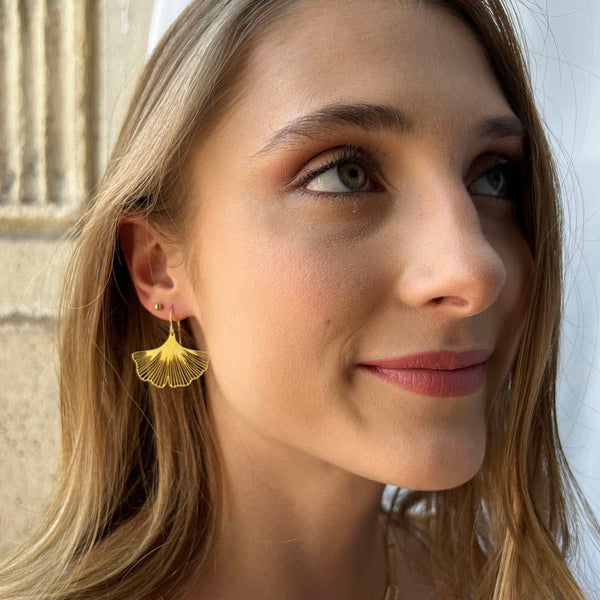 Ginkgo Leaf Earrings