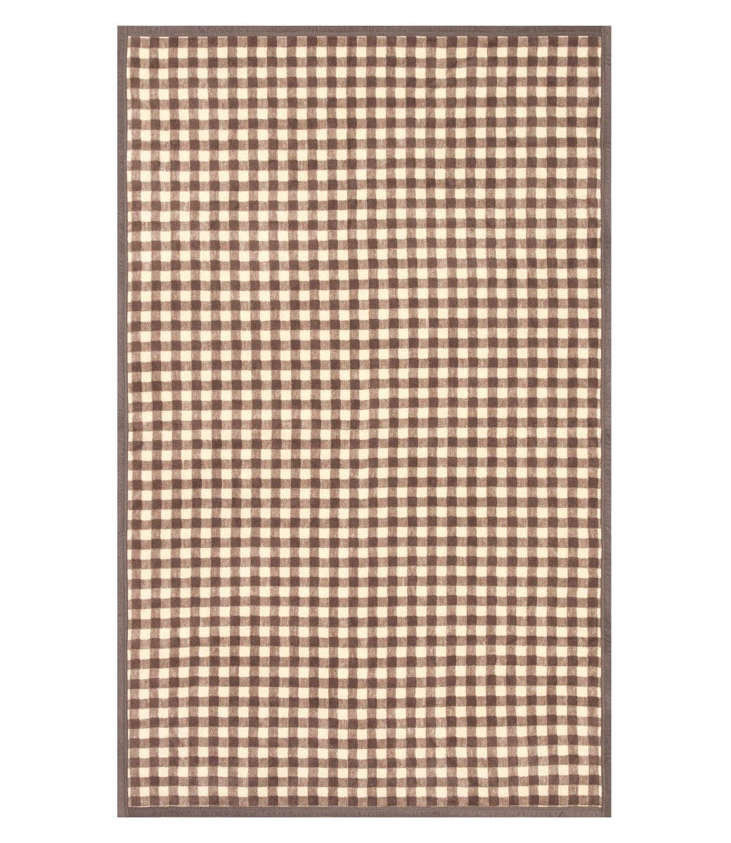 Chappy Wrap Midi Blanket in Gingham Mocha