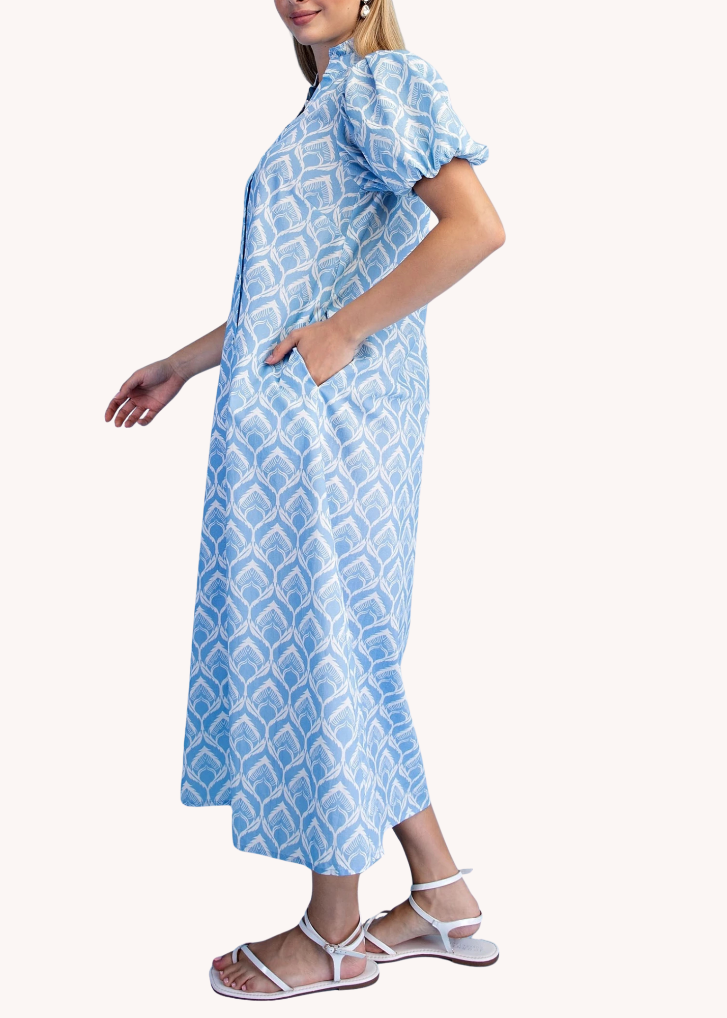 Lawson Midi Dress in Light Blue