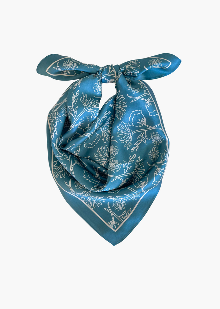 Denim Silk Scarf