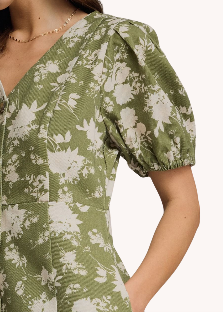 Katie Mini Dress in Olive