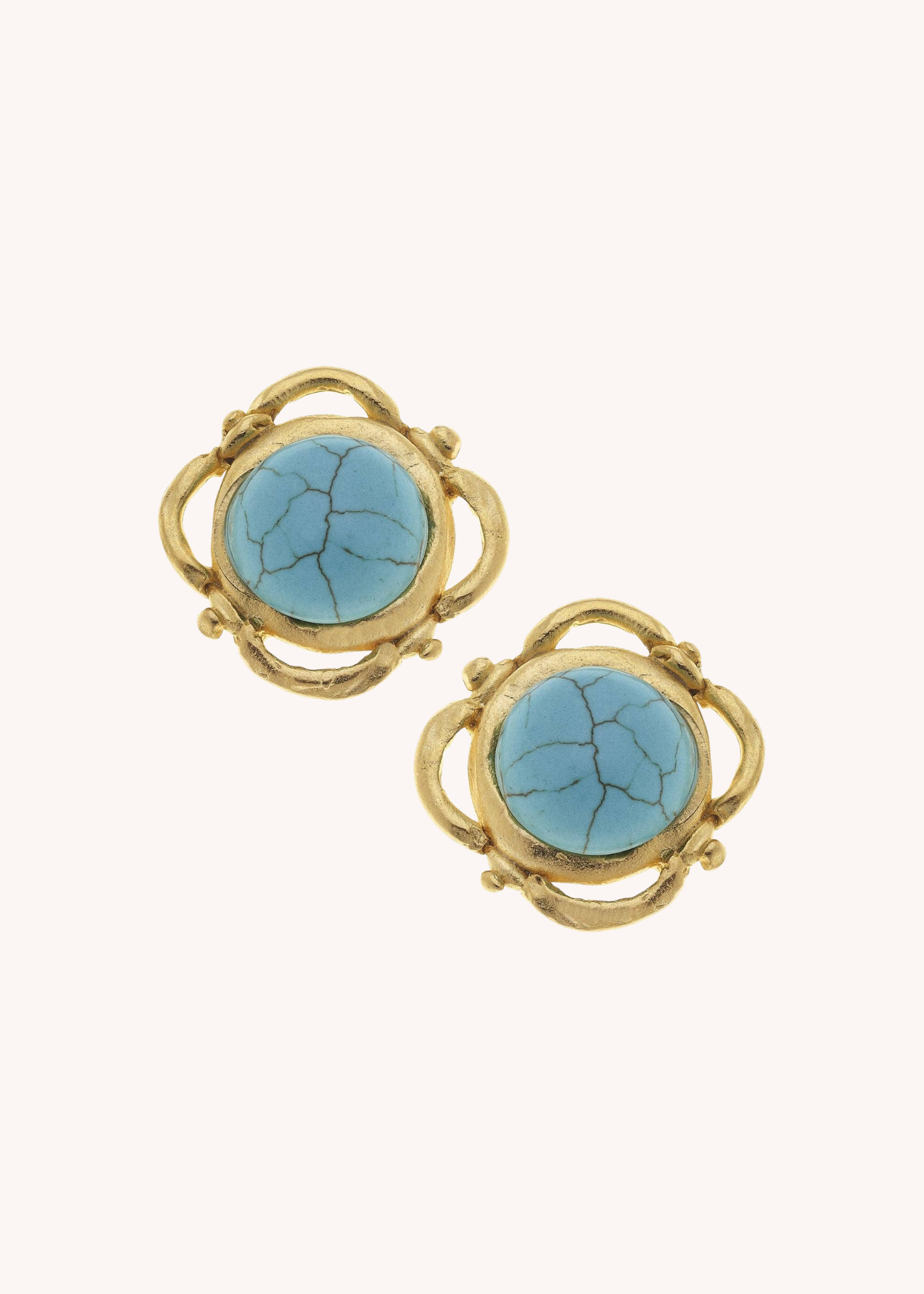Scroll Turquoise Studs