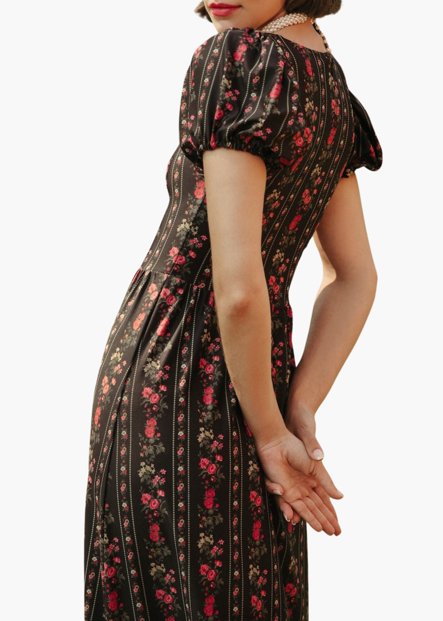 Cornelia Dress in Onyx Garden