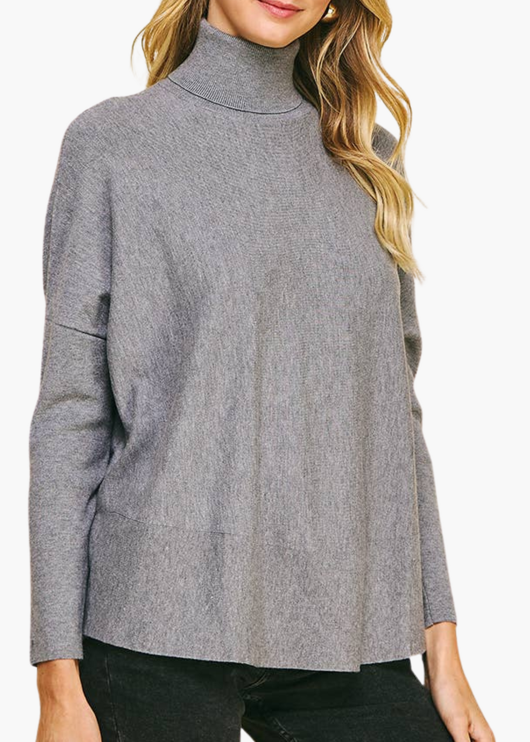 Turtleneck Pullover in Grey