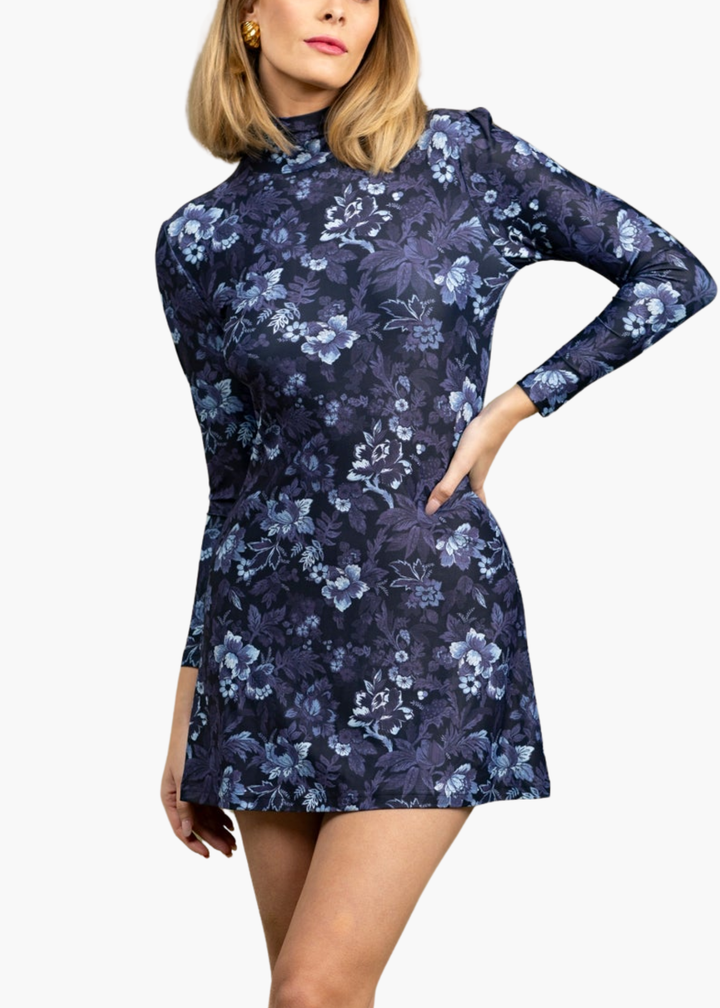 Dottie Dress in Royal Rose