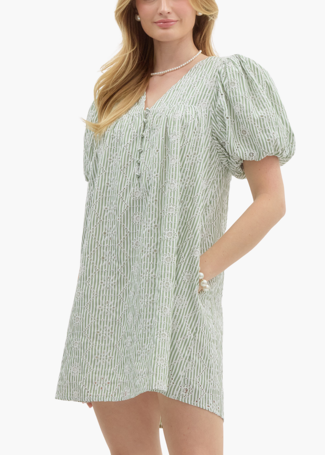 Honey Mini Dress in Green