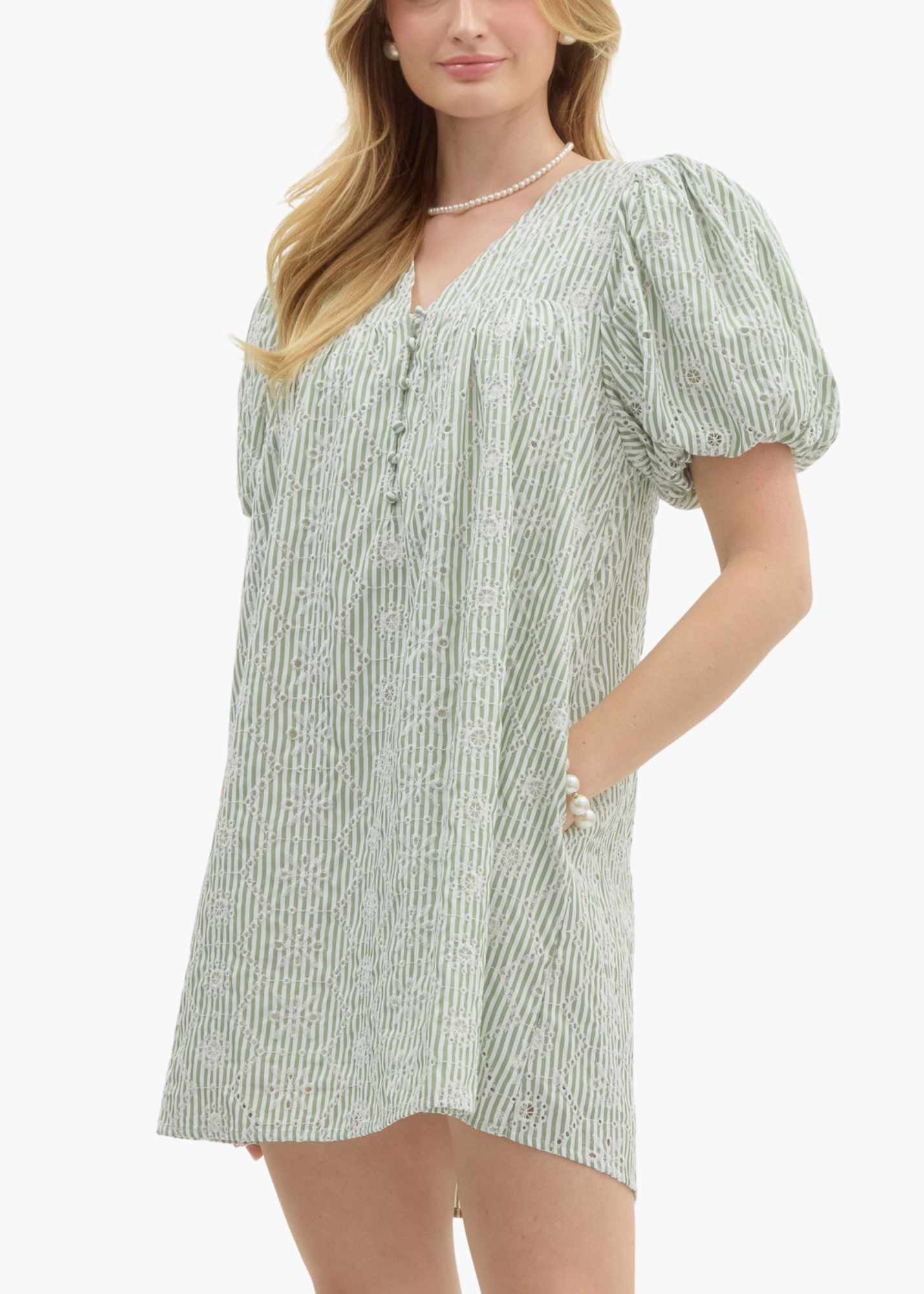 Honey Mini Dress in Green