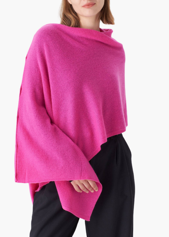 Cashmere Topper in Hot Pink Poppy and Pink
