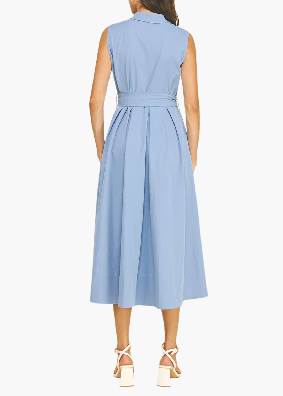 Hayden Midi Shirt Dress in Blue