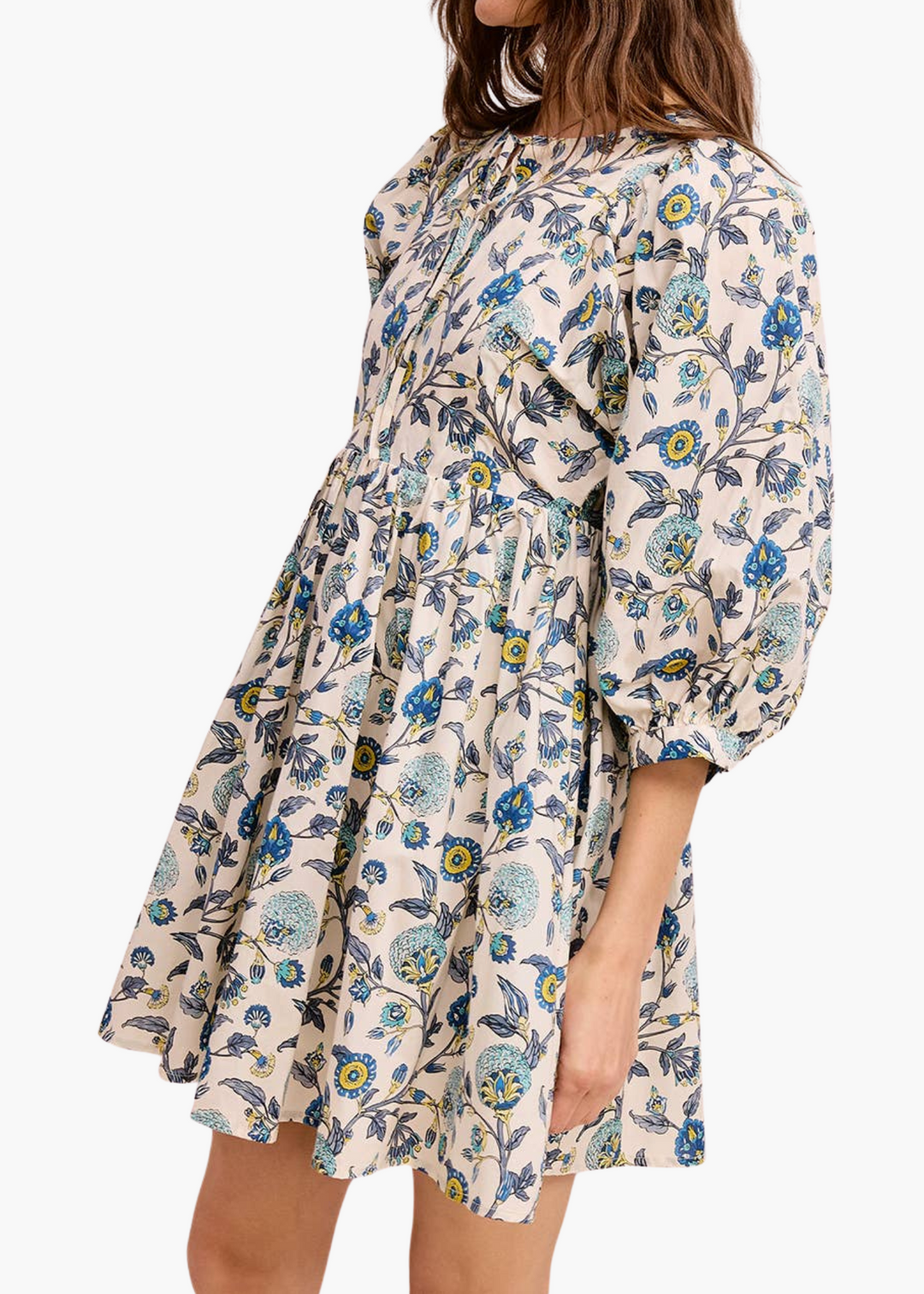 Ouita Mini Dress in Boho Blue