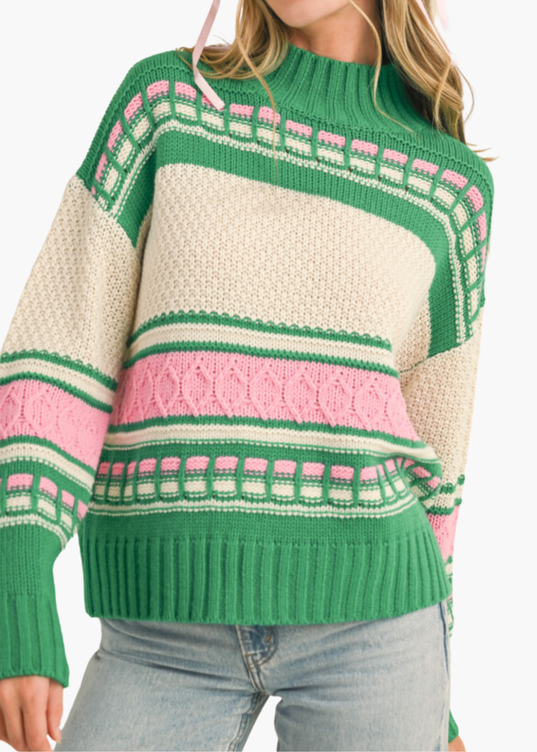 McAlister Sweater in Kelly Green Knit