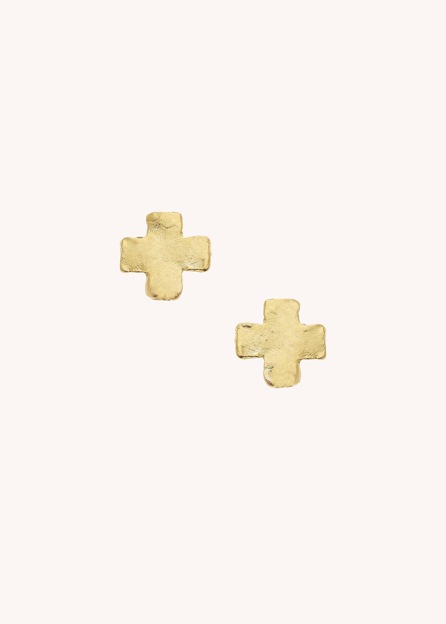 Mini Gold Square Cross Studs