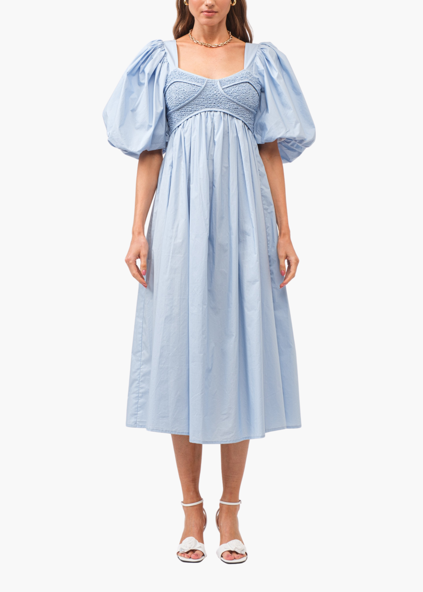 Cara Dress in Light Blue – Poppy and Pink