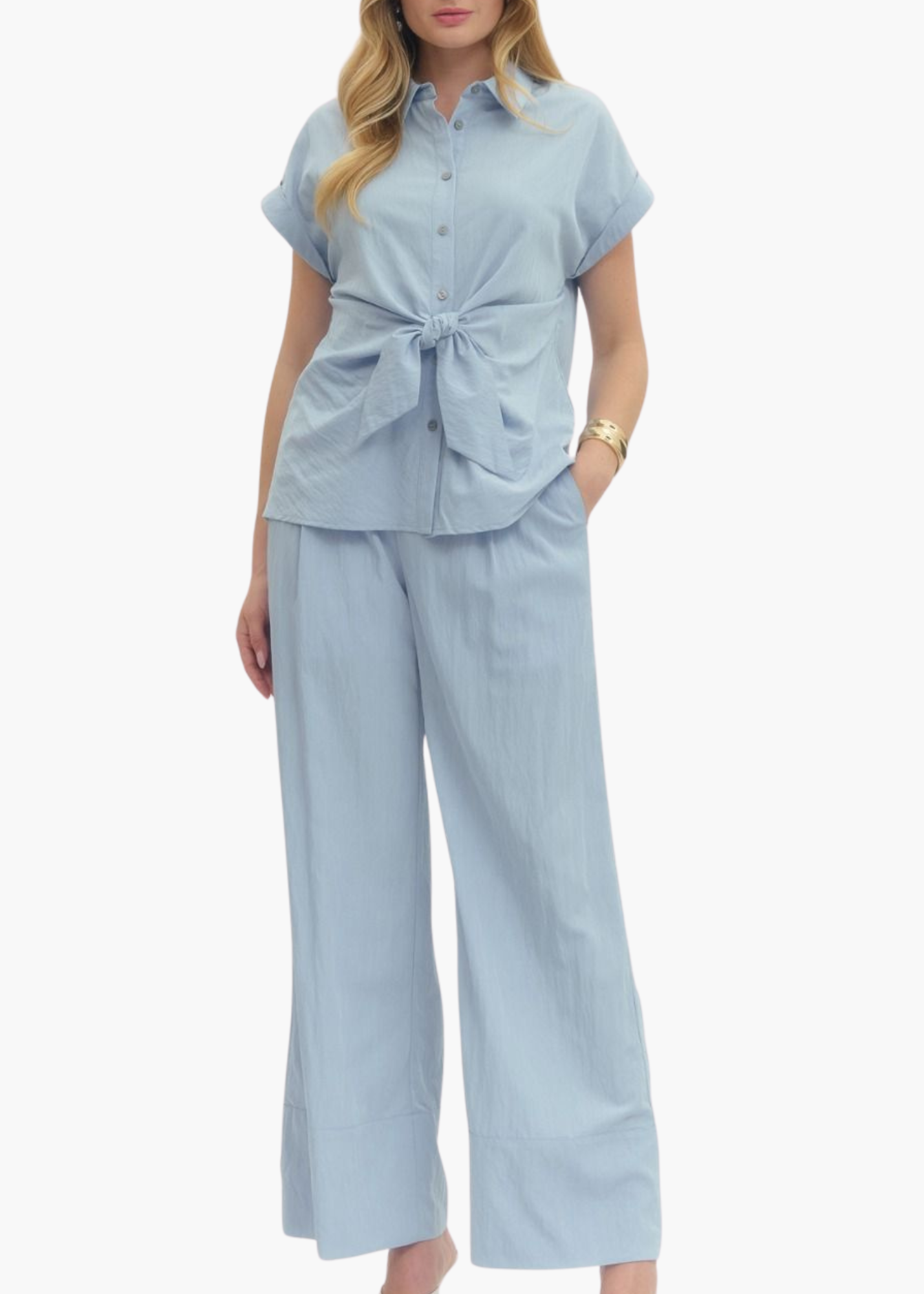 Mila Top in Light Blue