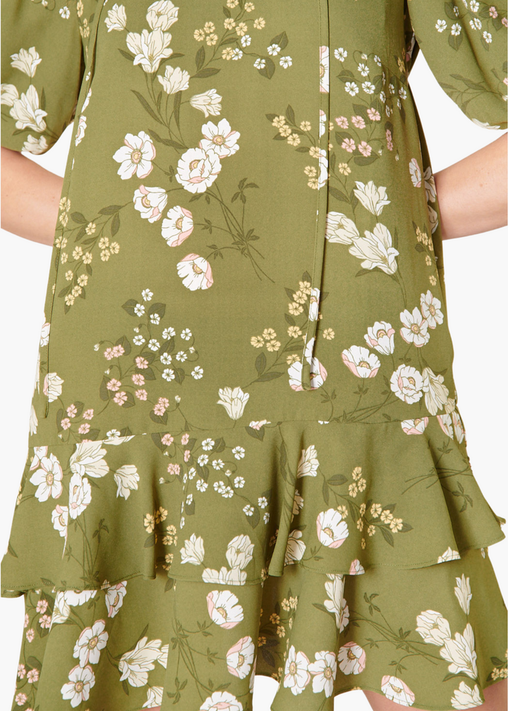 Henrietta Shift Dress in Olive