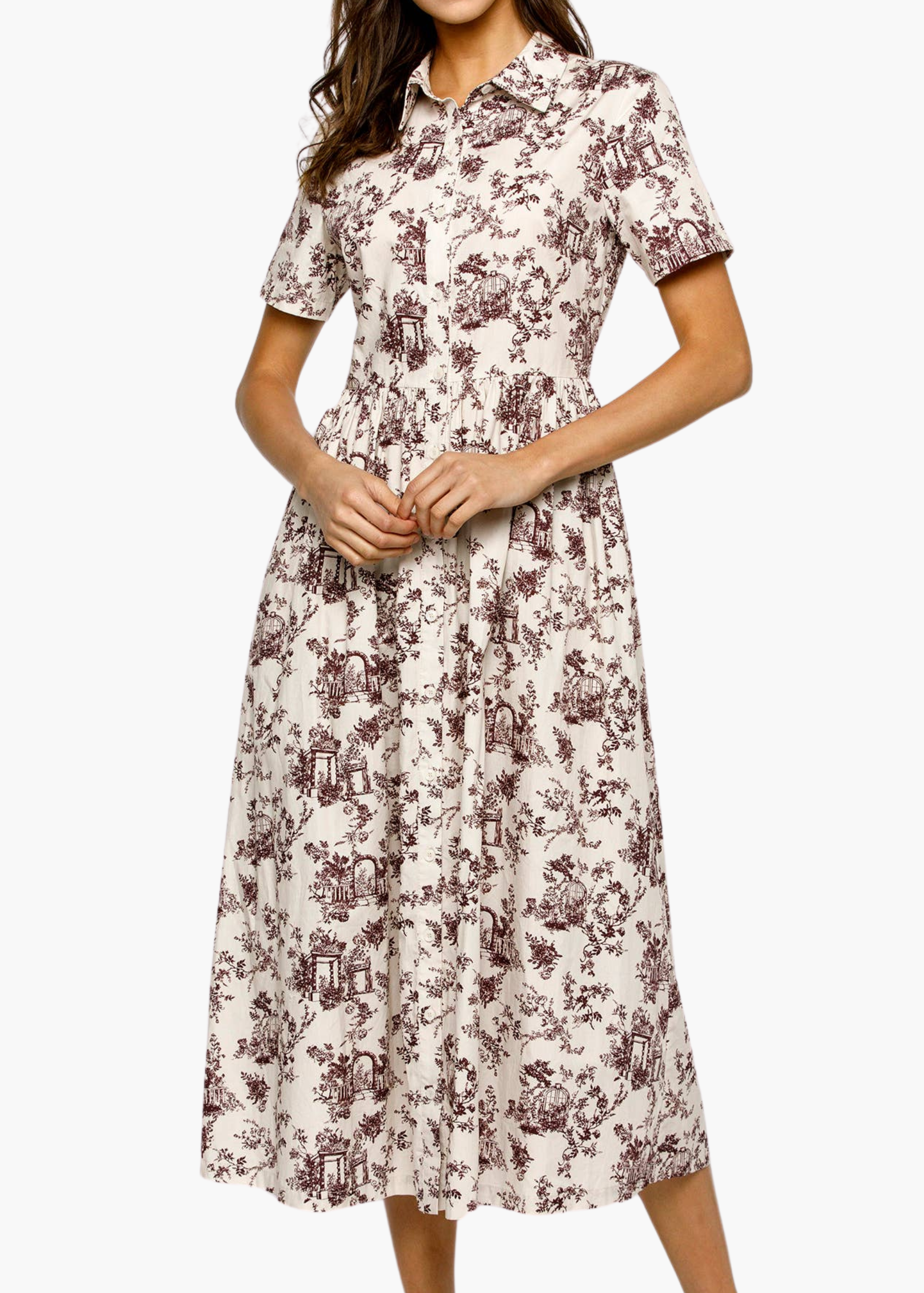 Ginna Garden Print Midi Dress