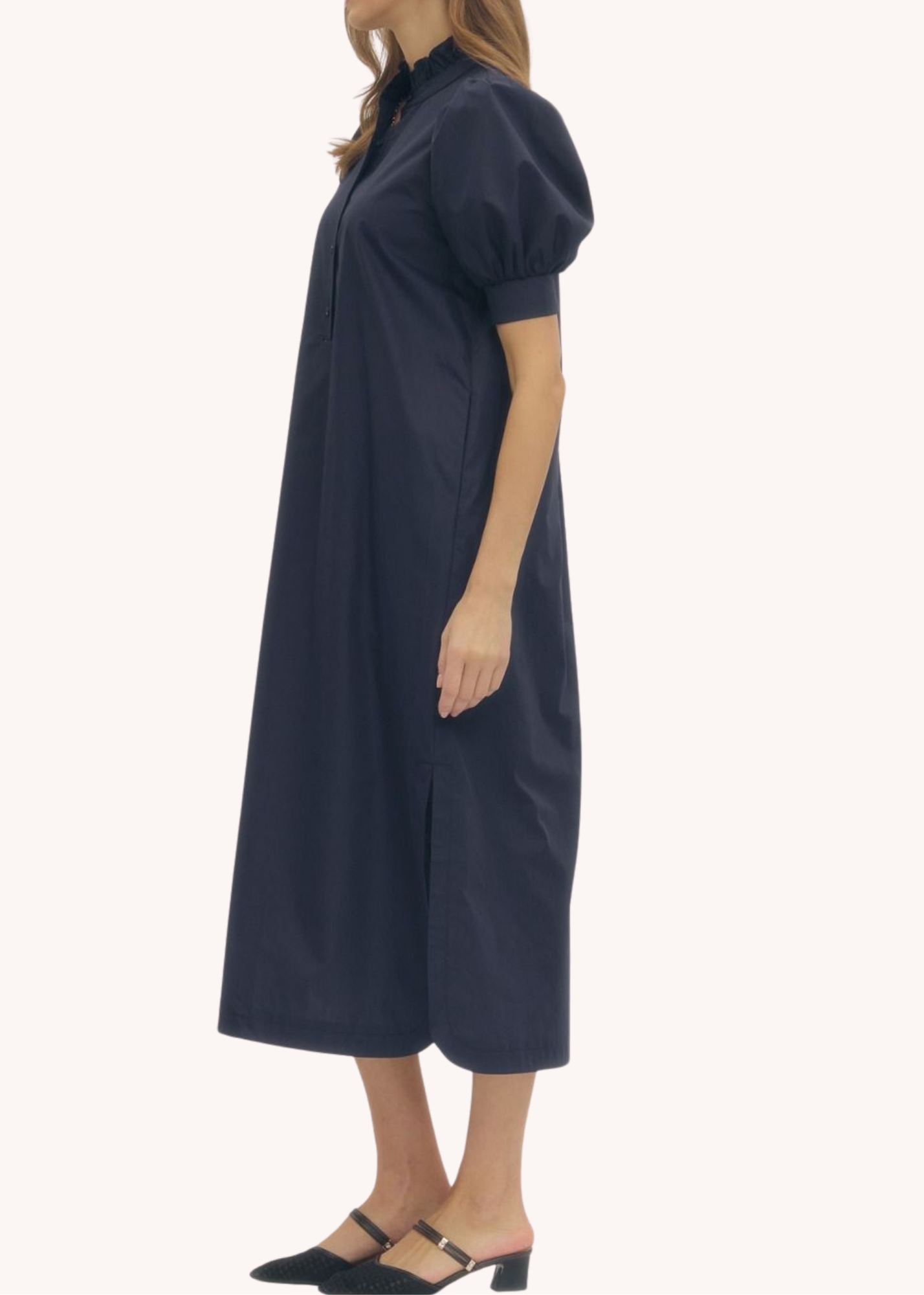 Colette Midi Dress in Navy