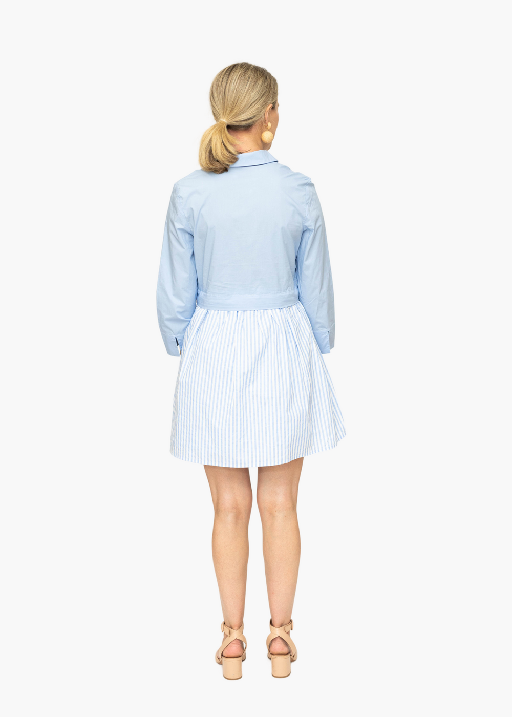 Hayden Mini Shirt Dress | Light Blue