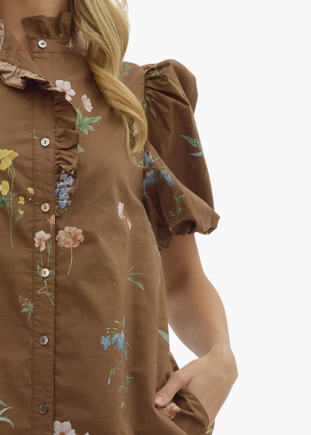 Madison Mini Dress in Brown