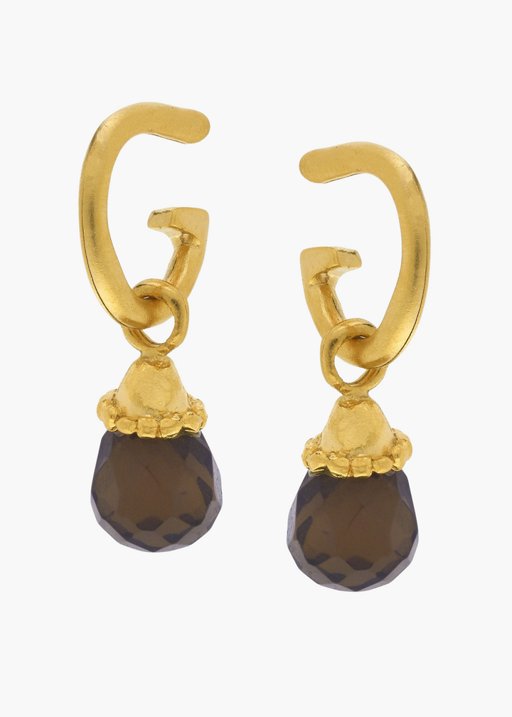 Gigi Drop Earrings in Brown