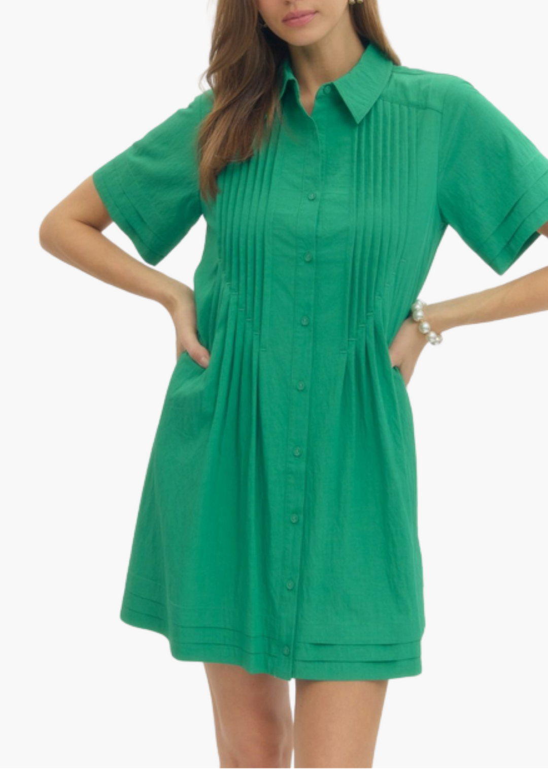 Eleanor Mini Dress in Green