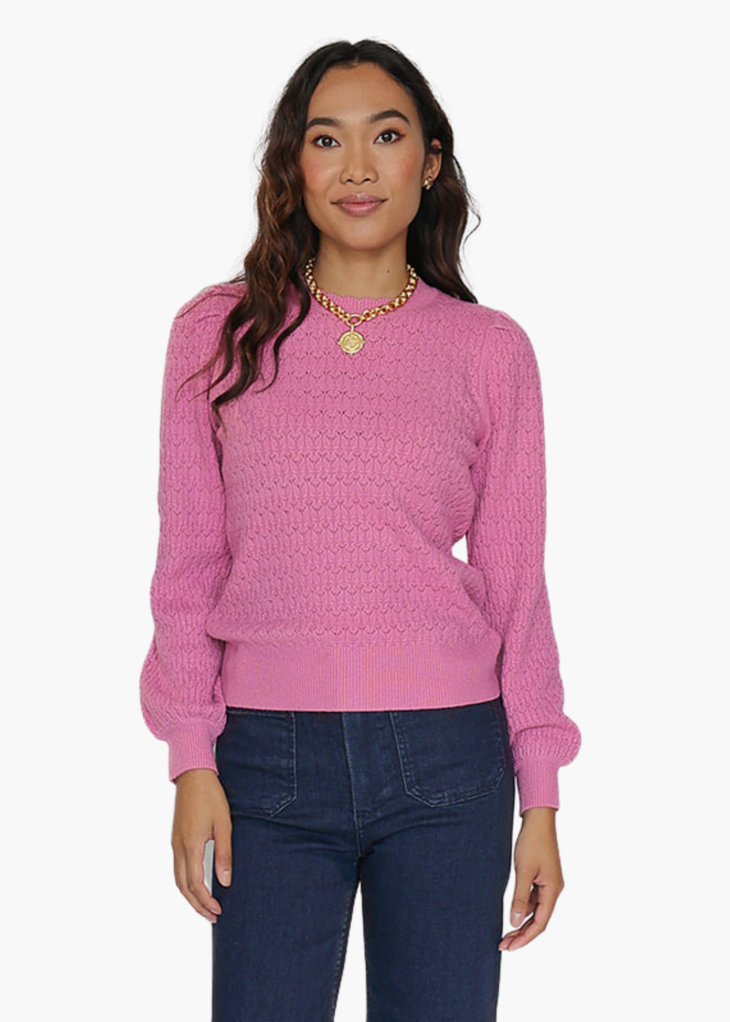 Reagan Knit Sweater in Wild Orchid