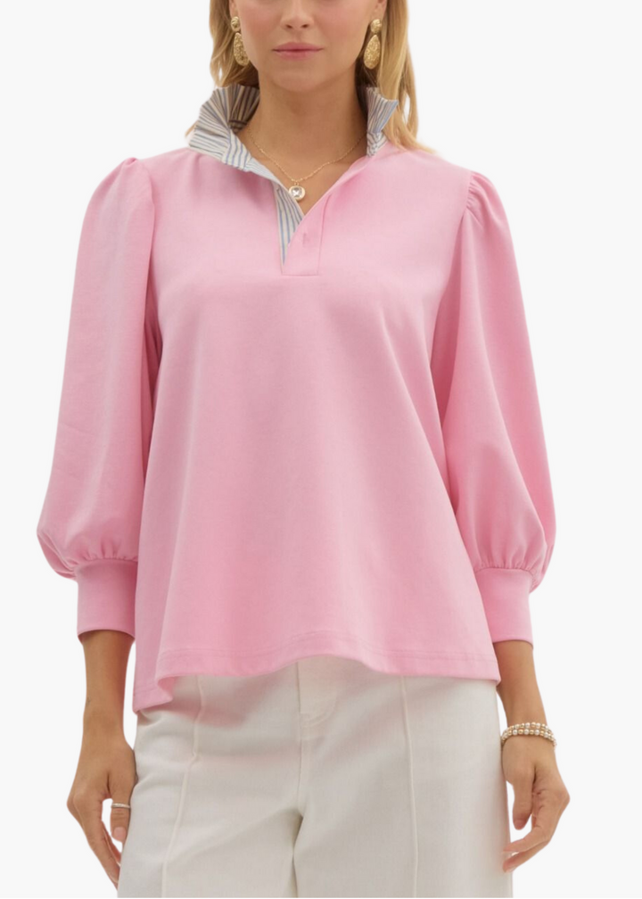 Beckham Pullover in Light Pink