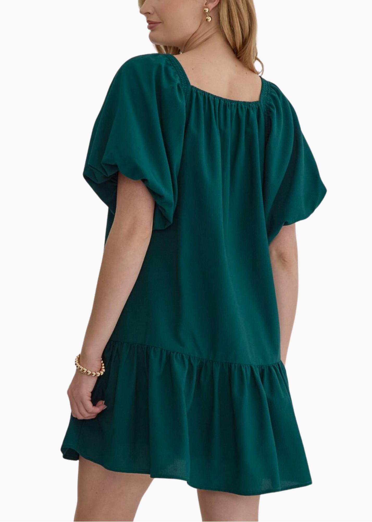 Maisie Mini Dress in Hunter Green