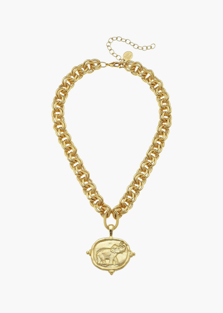 Elephant Intaglio Necklace
