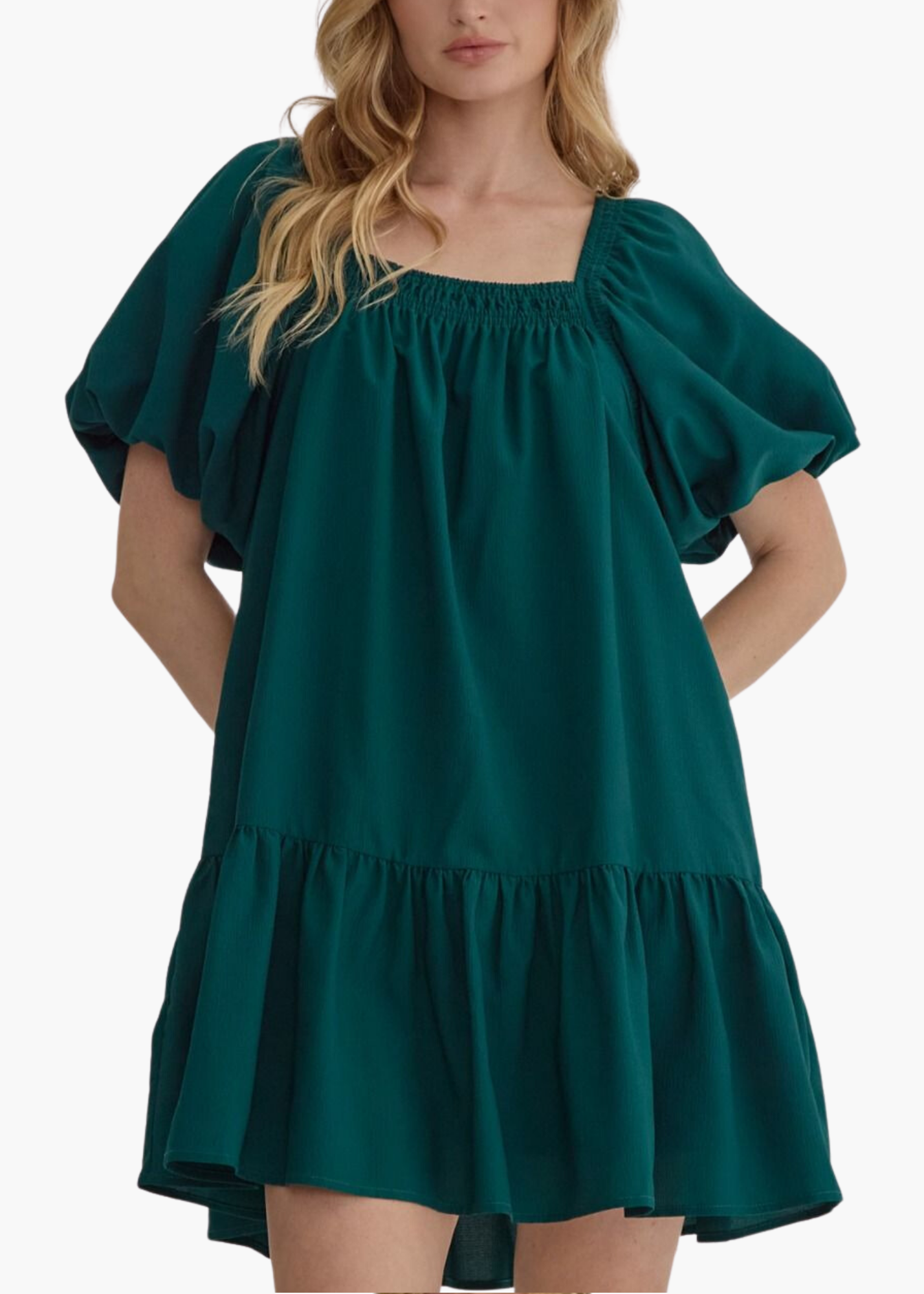 Maisie Mini Dress in Hunter Green