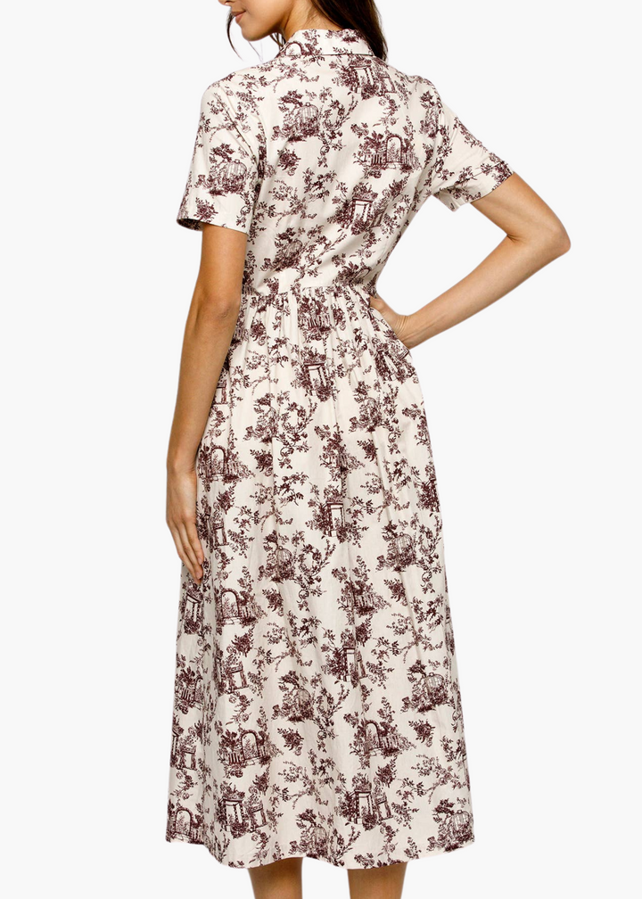 Ginna Garden Print Midi Dress