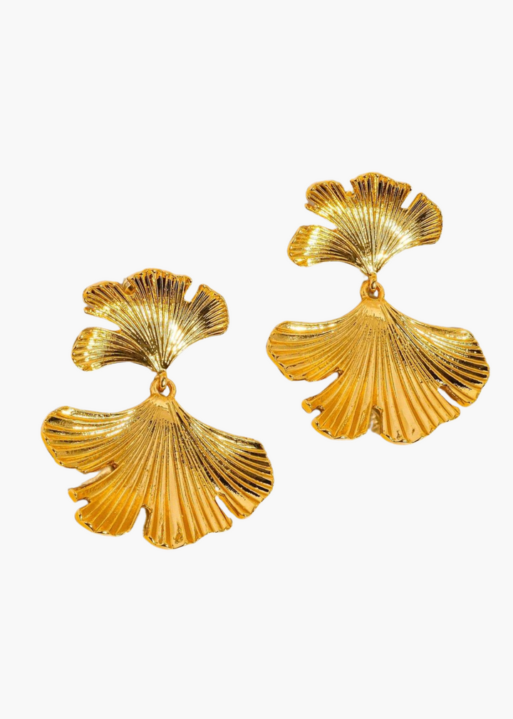 Léonie Ginko Earrings in 18K Gold