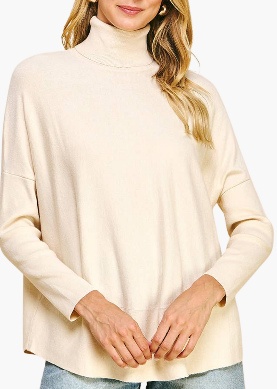 Cream turtleneck jumper online