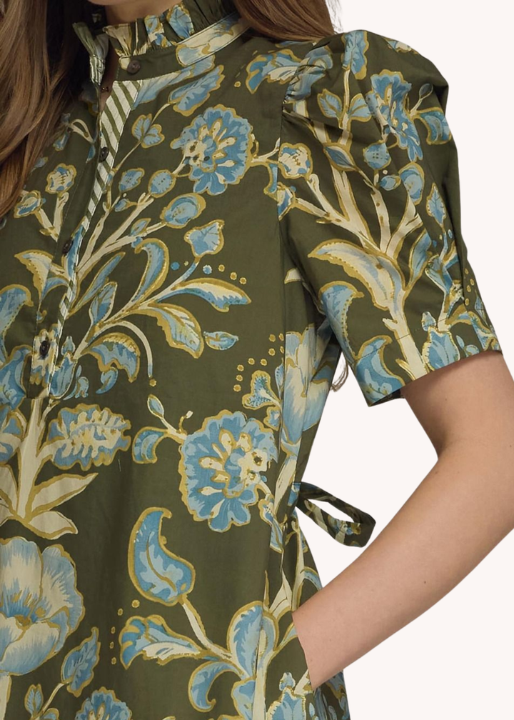Abigail Mini Dress in Olive