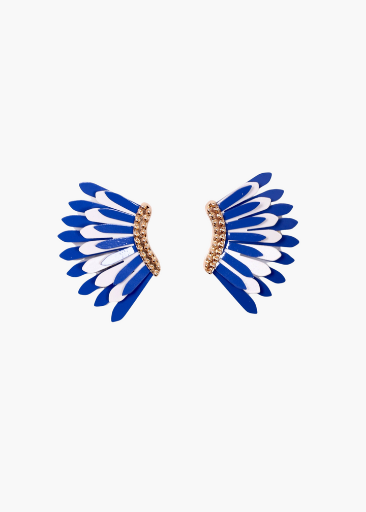 Fernie Metal Fan Earring in Royal