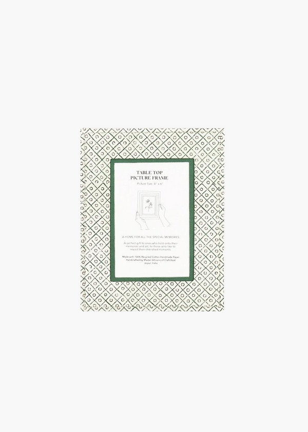 Dot and Grid Table Top Frame | Green