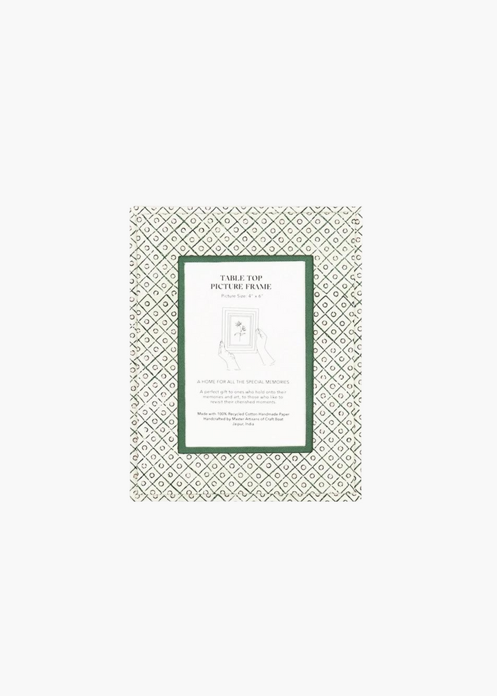 Dot and Grid Table Top Frame | Green