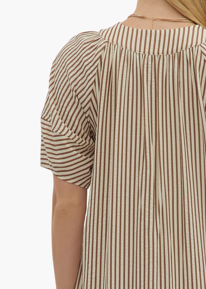 Annie Midi Dress in Brown