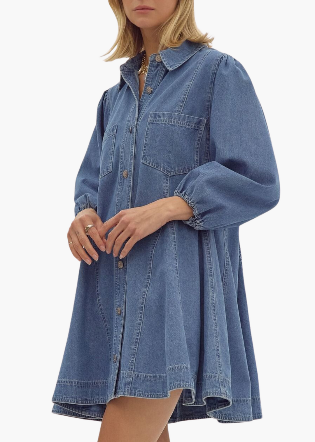 Marley Mini Dress in Denim